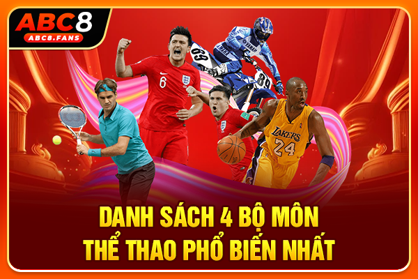 Thể Thao ABC8 Sở Hữu Tỷ Hoàn Trả Cao, Cá Cược Uy Tín Danh sách 4 bộ môn thể thao phổ biến nhất